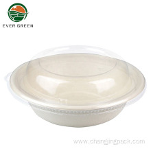 32oz Round Bowl Eco-friendly Salad Bagasse Pulp Bowl